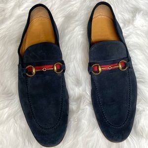 Men’s Gucci blue suede horsebit loafers 11